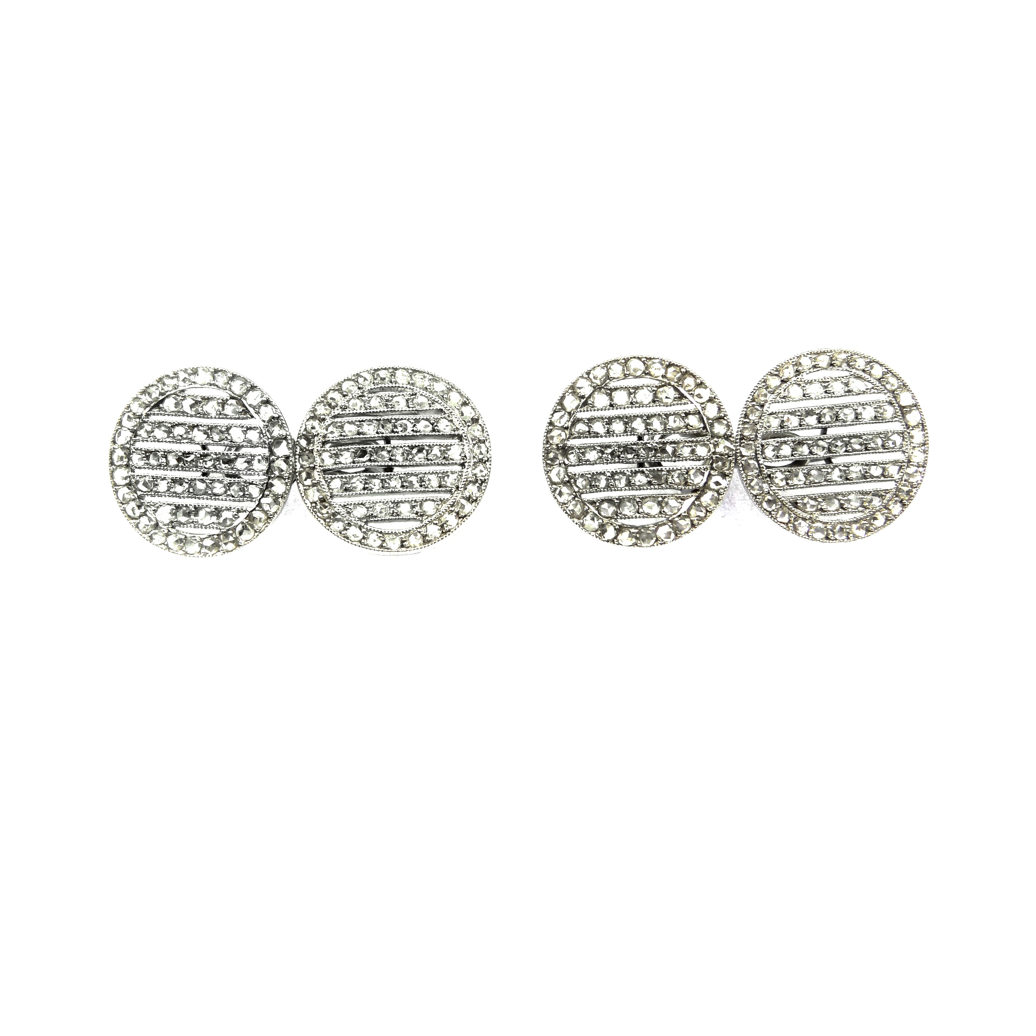 Diamond discount cufflinks cartier