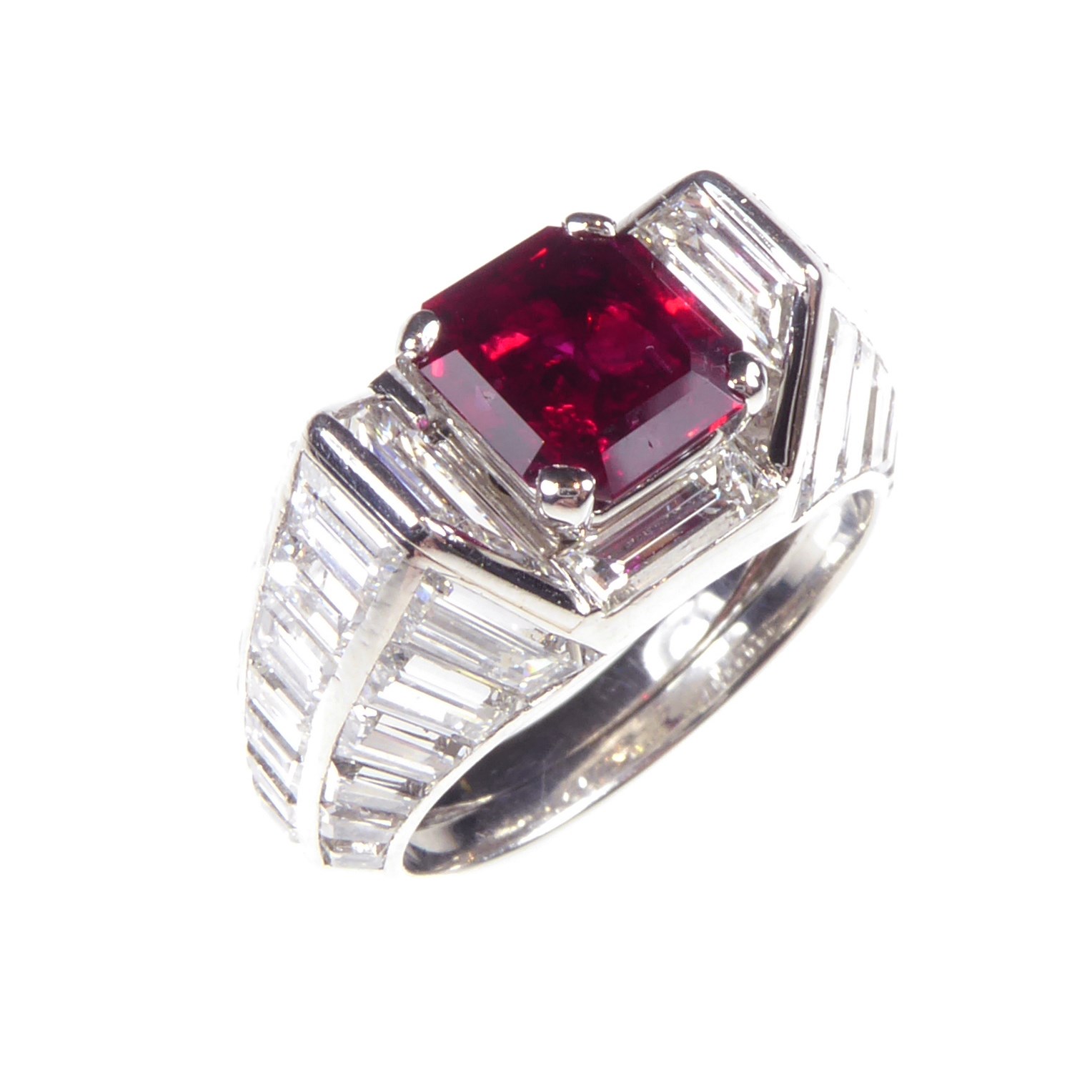 Square ruby ring on sale designs