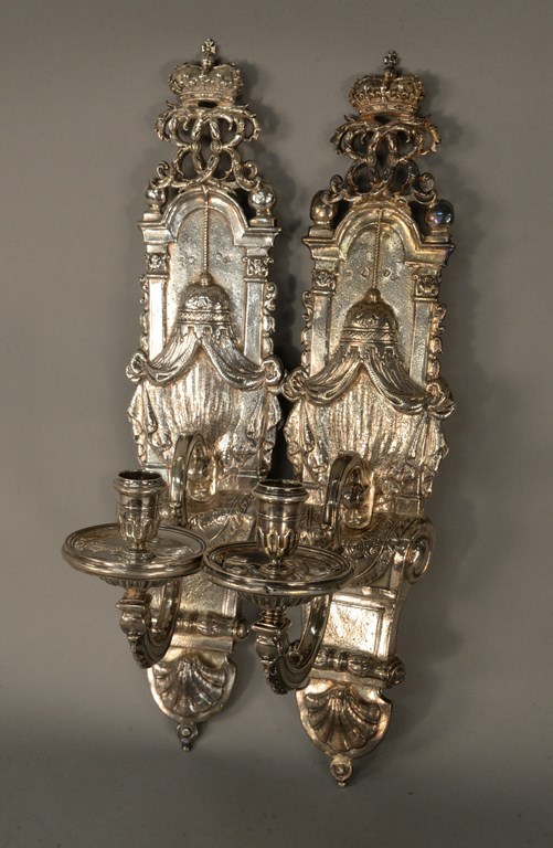 antique silver wall sconces