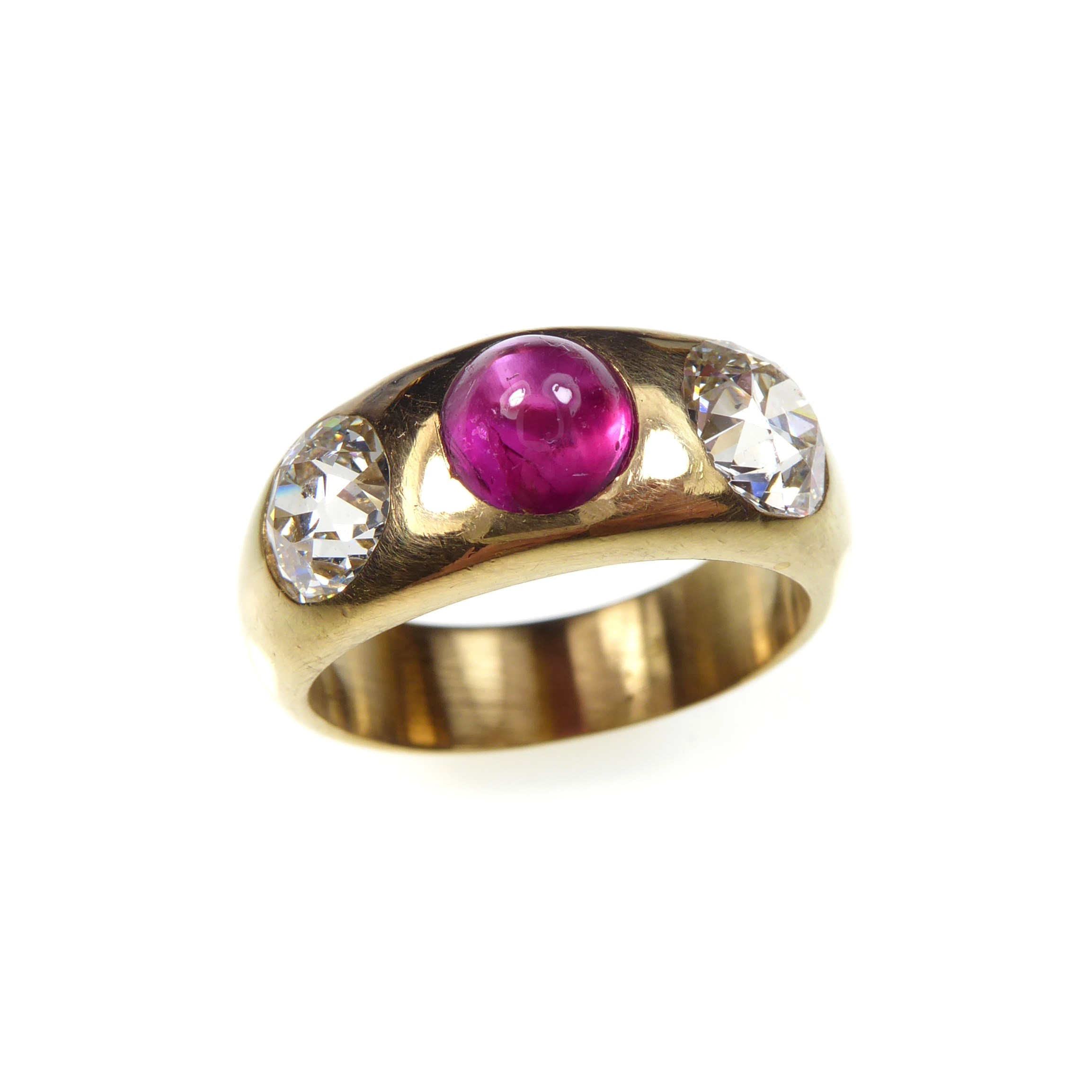 Cabochon ruby clearance ring