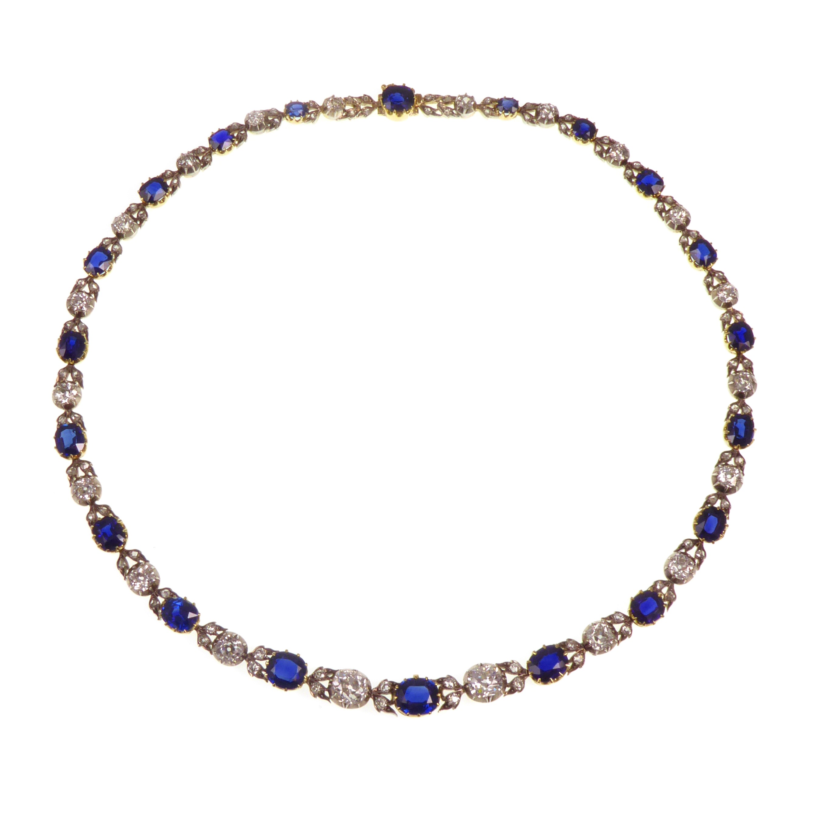 Price cheapest Cut Vintage Sapphire Necklace