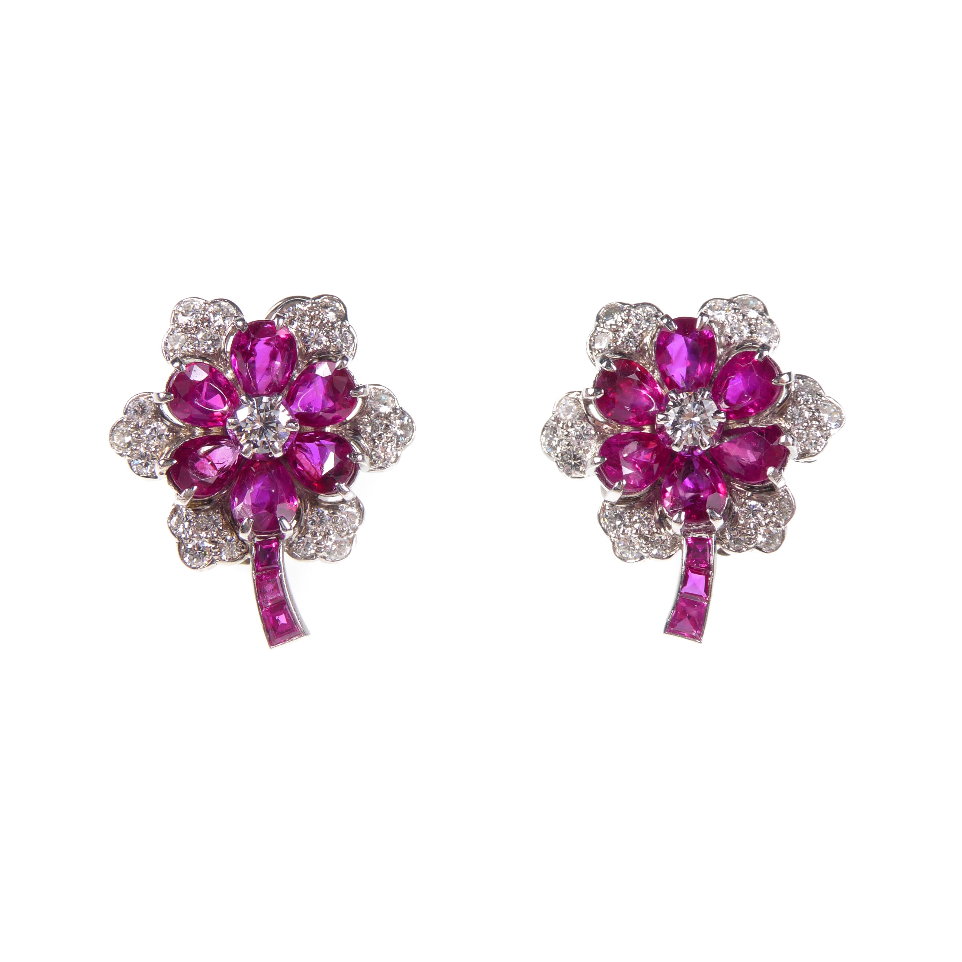 cartier ruby earrings