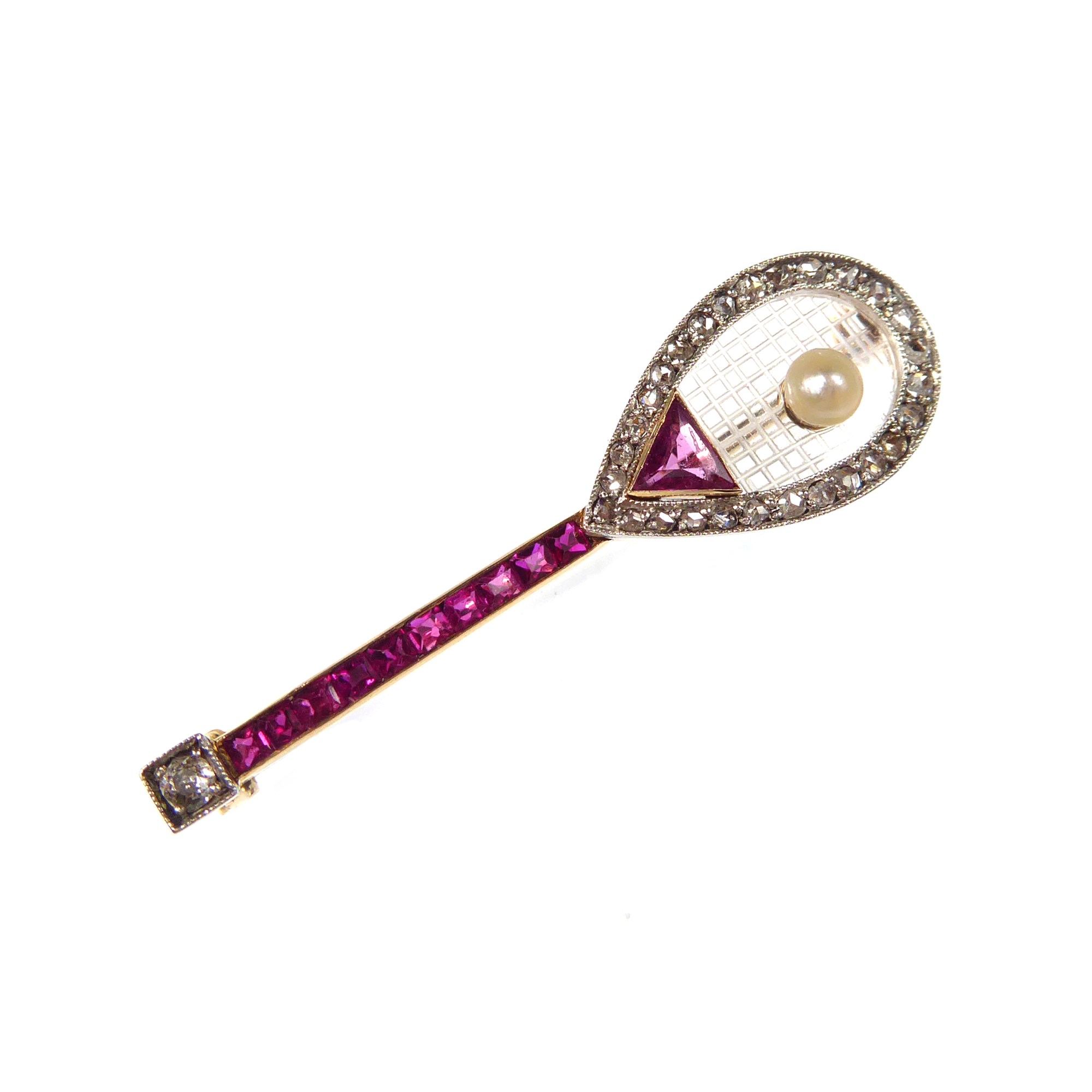 Cartier, Ruby and diamond stick pin