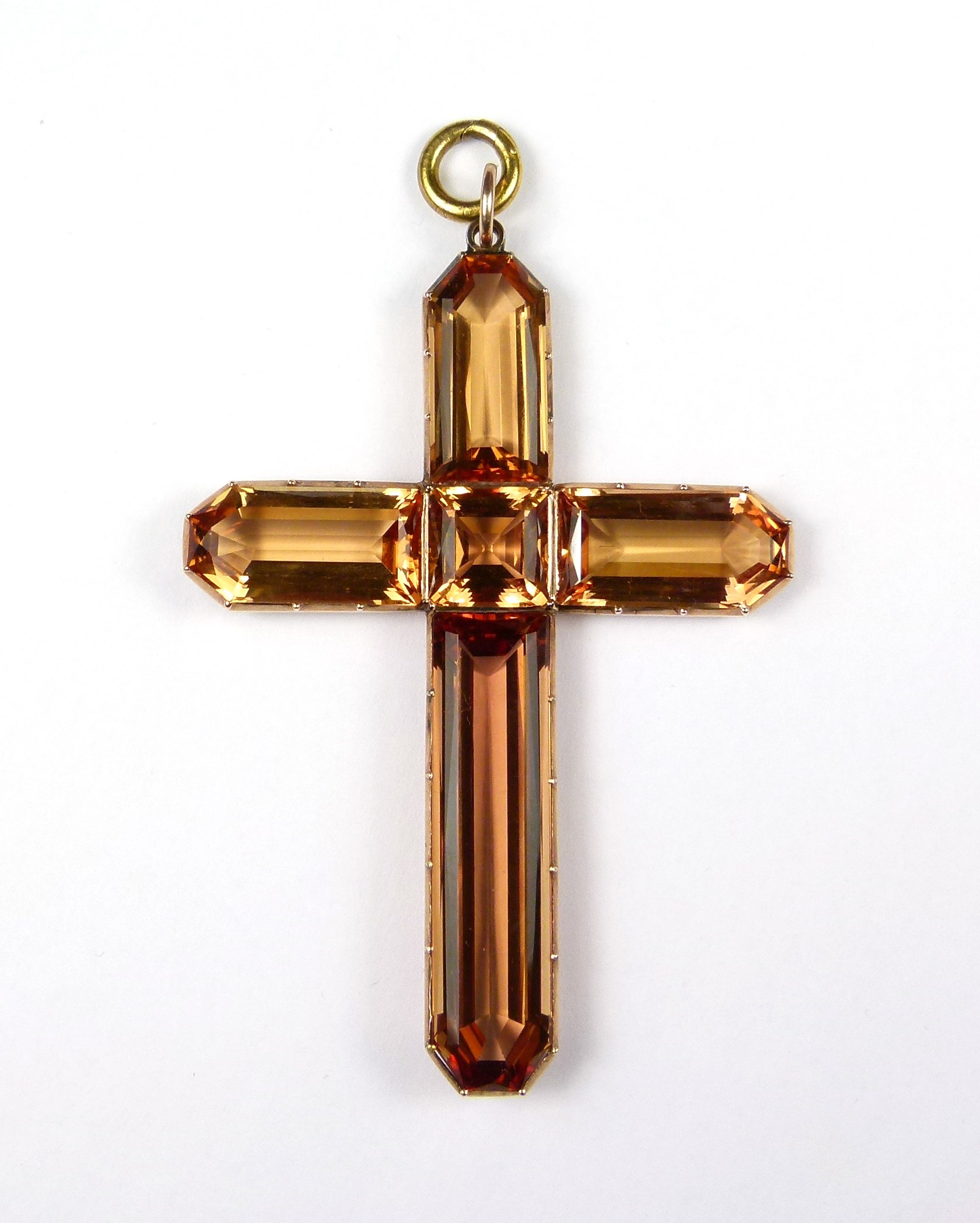 topaz cross necklace